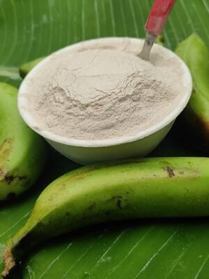 Green banana powder raw yellow